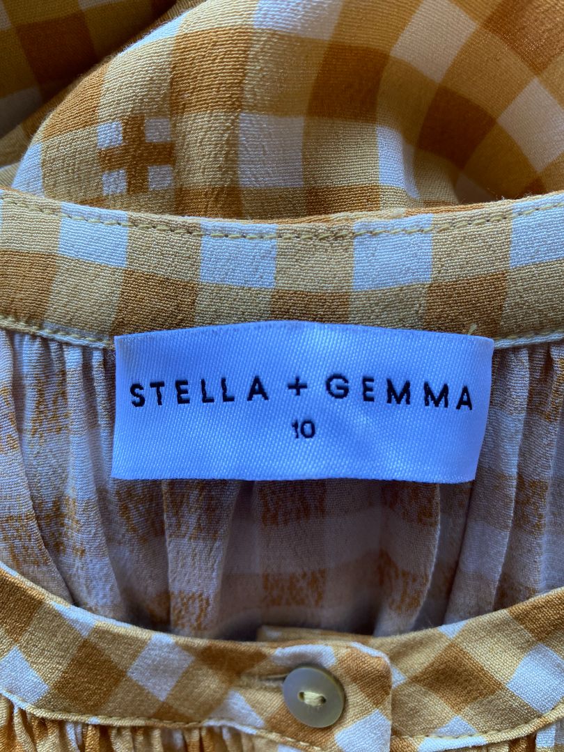 Yellow check Stella + Gemma Dress/Tunic, 10