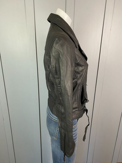 Black Decjuba Leather Jacket, 8