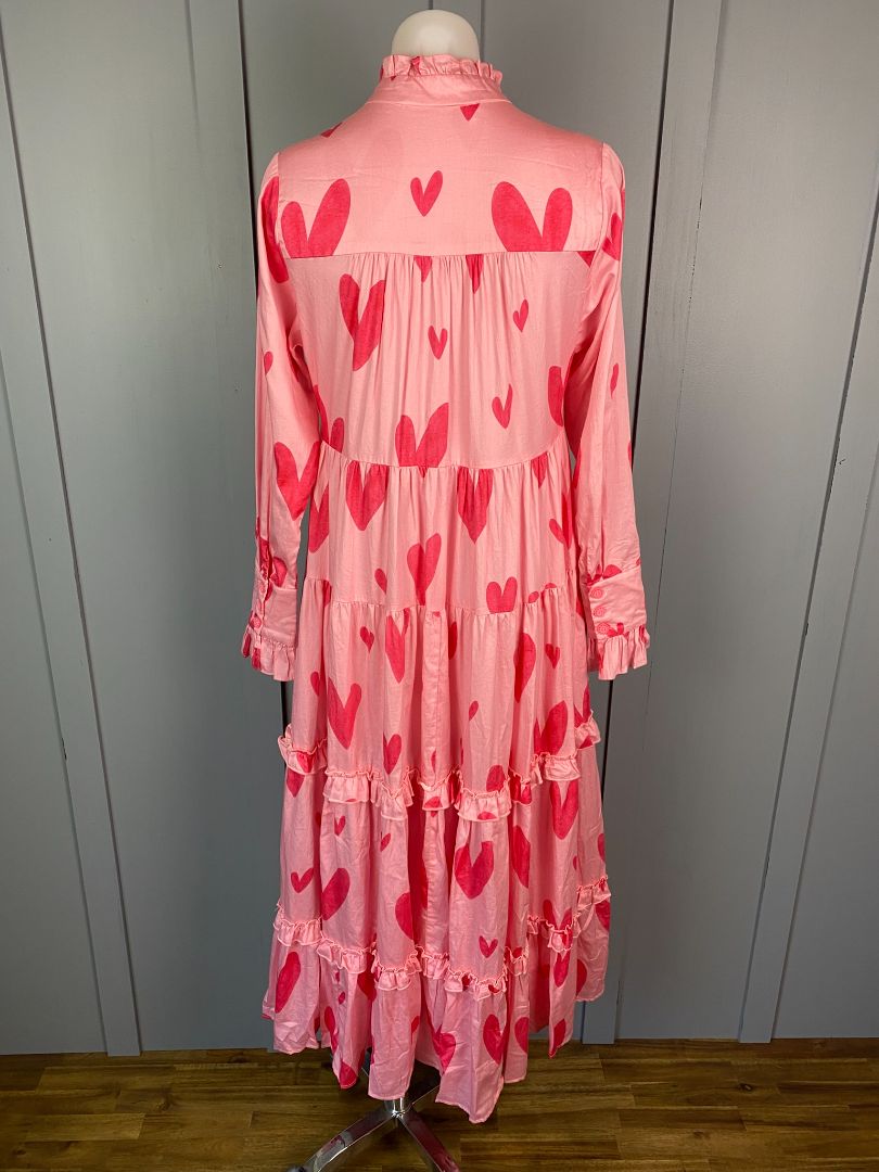 Pink hearts Coop Dress, XS