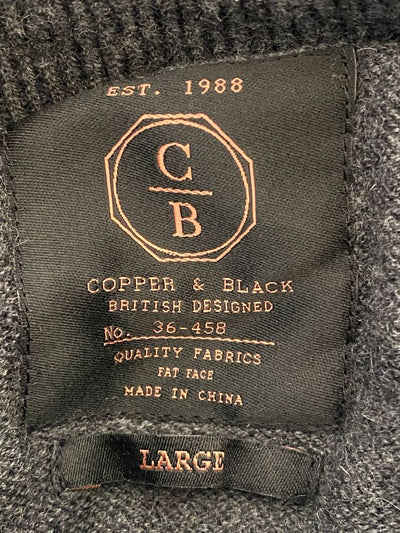 Charcoal grey Copper & Black Knit Jumper, L