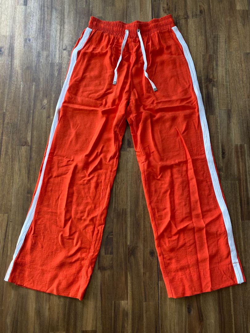 Orange/White stripe Moke Pants, S
