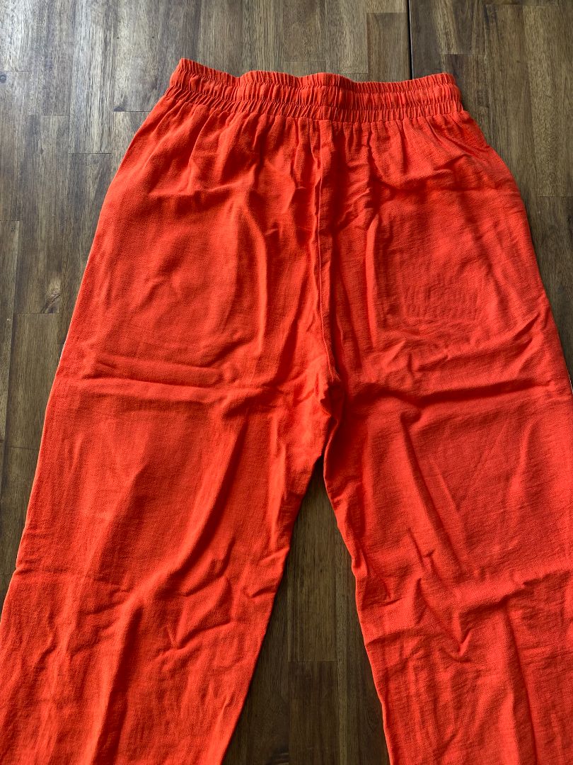 Orange/White stripe Moke Pants, S