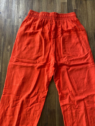Orange/White stripe Moke Pants, S