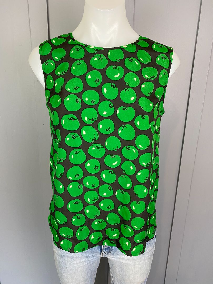 Black & Green Country Road Tops, XS