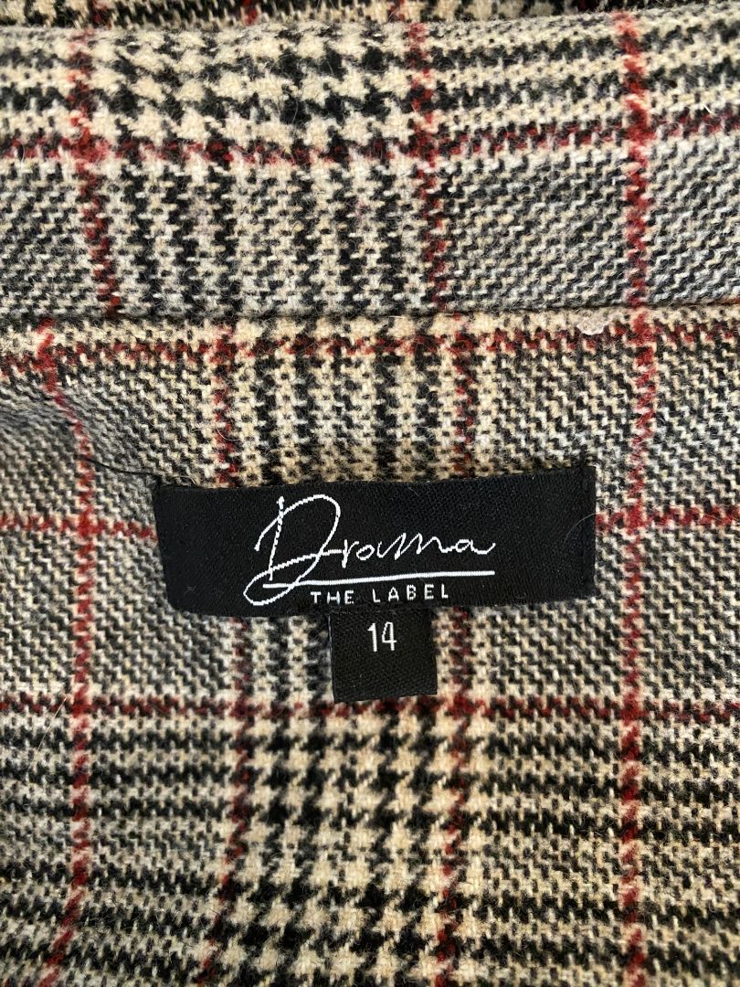 Grey Check Drama the Label Coats, 14