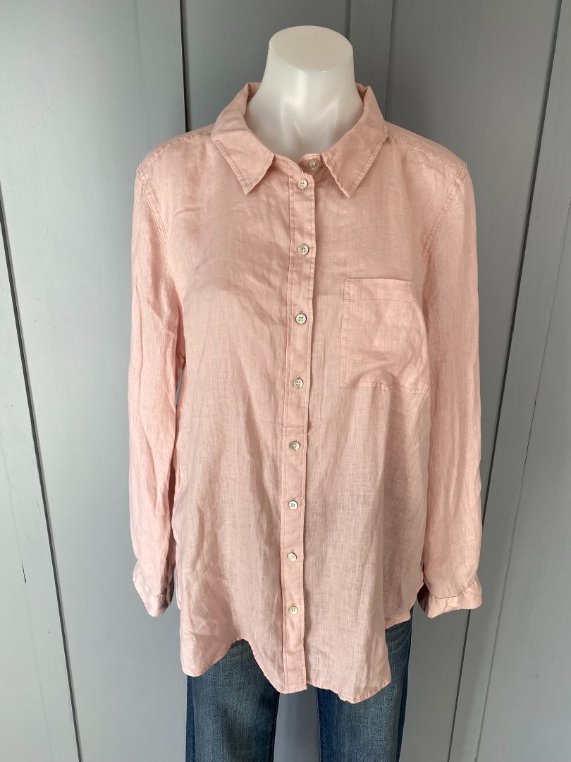 Pink Just Jeans Linen Shirt, 12