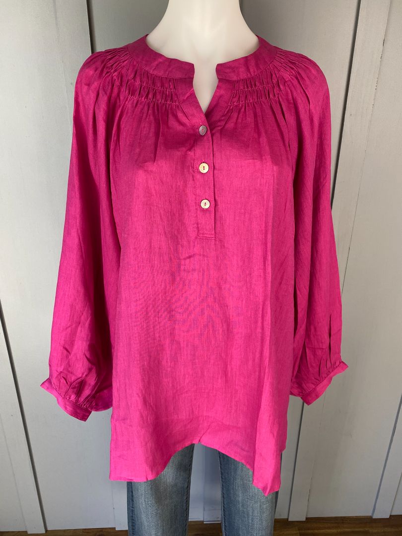 BNWT Magenta Eb&Ive Linen Blouse, XXL
