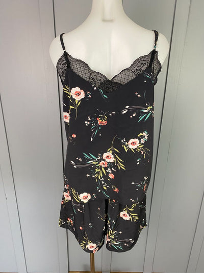 Black floral Drama the label Singlet, 12