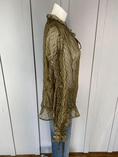 Green, Gold & Silver Scotch & Soda Top, S