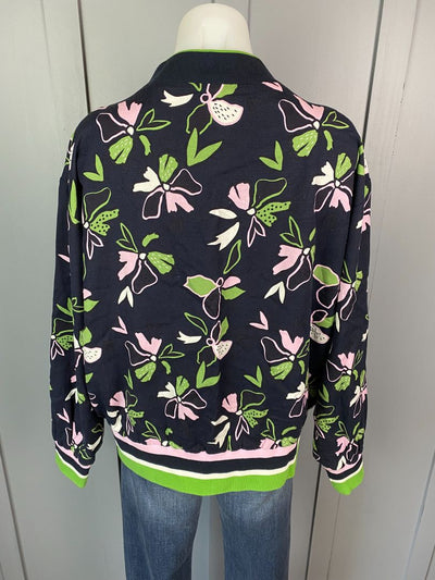 Navy floral Elm Bomber, L