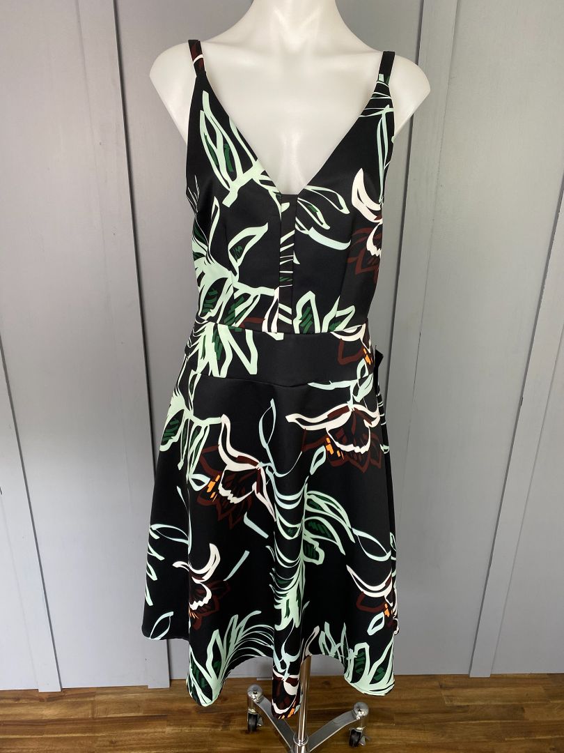 BNWT Black print Cooper St Dress, 10