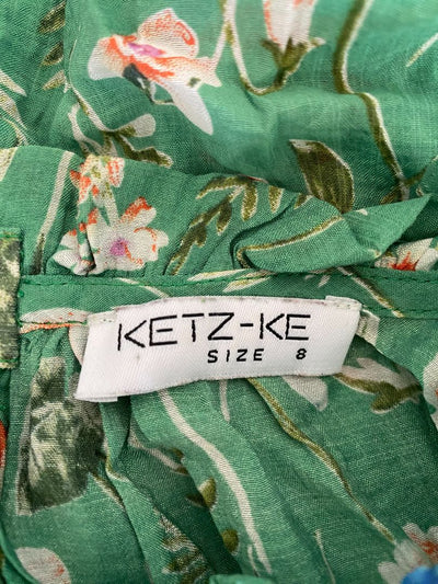 Green & Multi floral Ketz Ke Top, 8