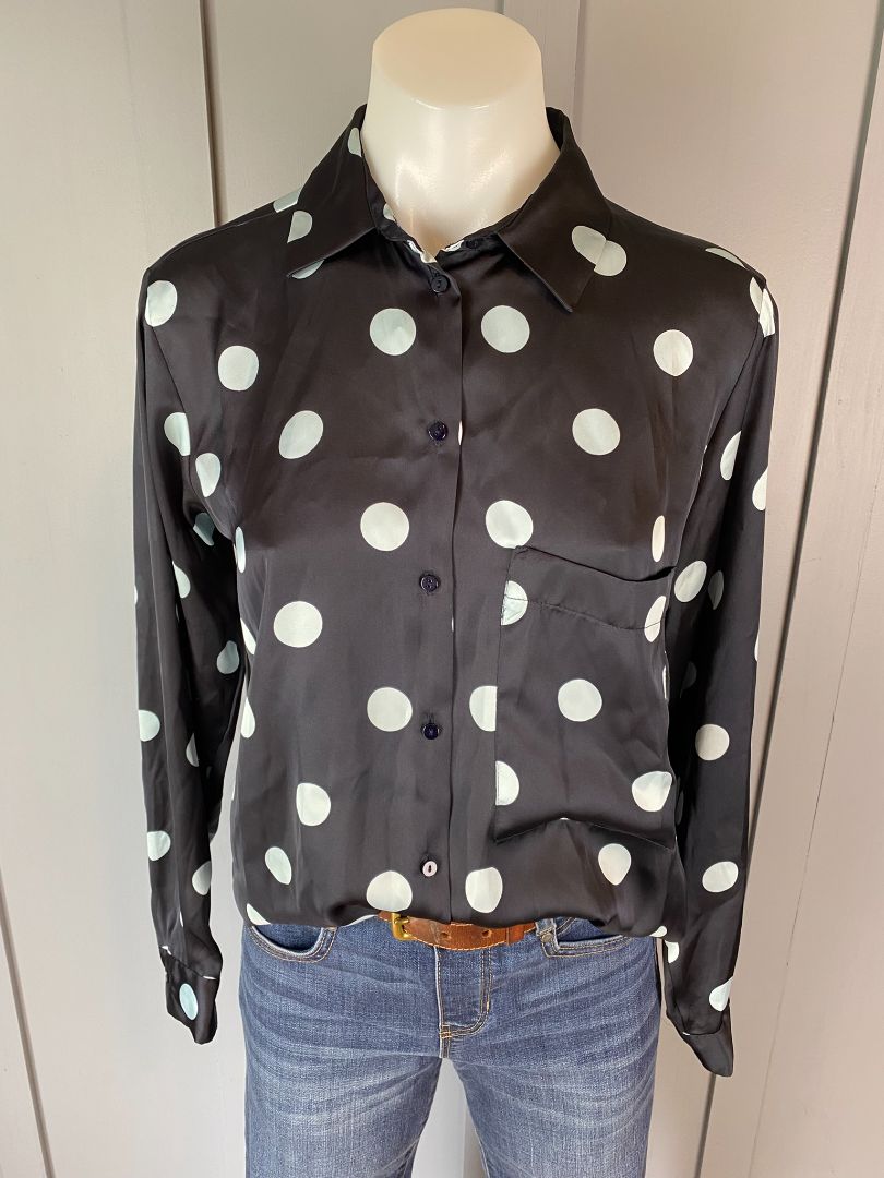 Navy spot Zara Tops, 8