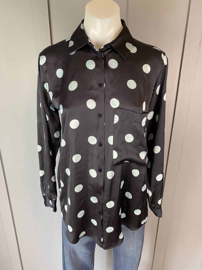 Navy spot Zara Tops, 8