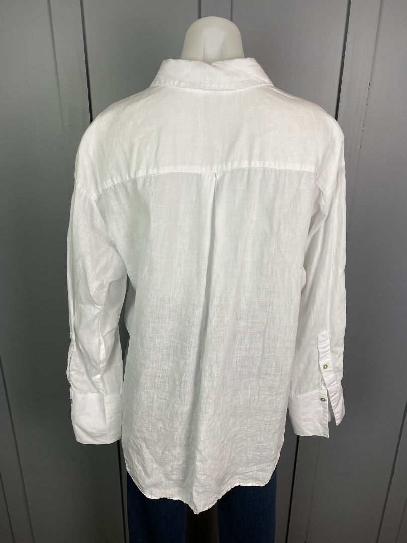 White Max Linen Shirt, 12