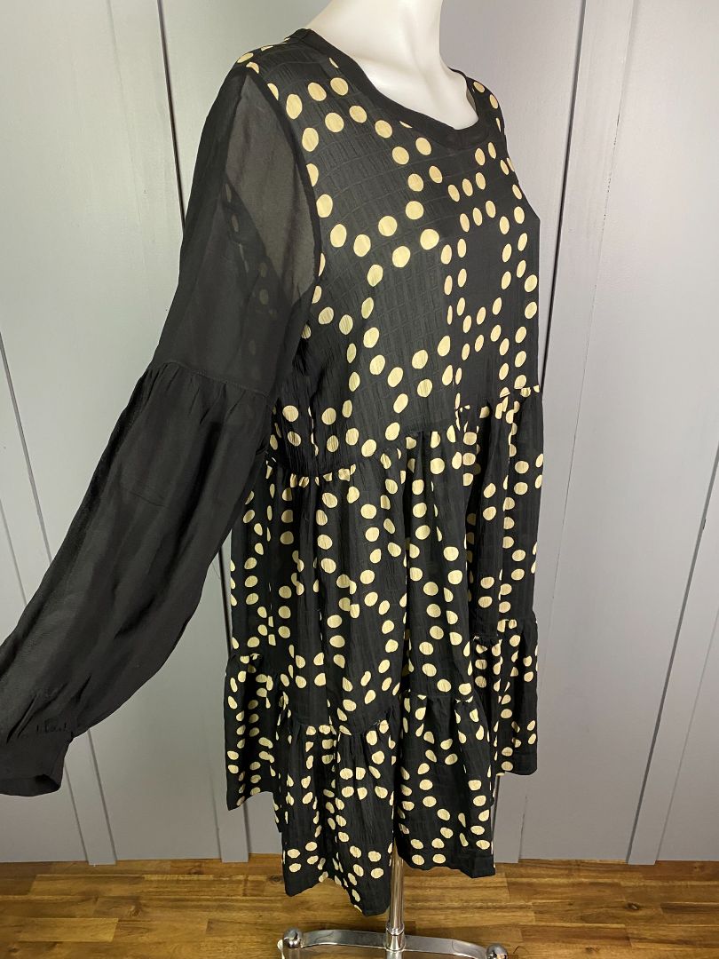 Black & Latte Spots Jellicoe Dress, M