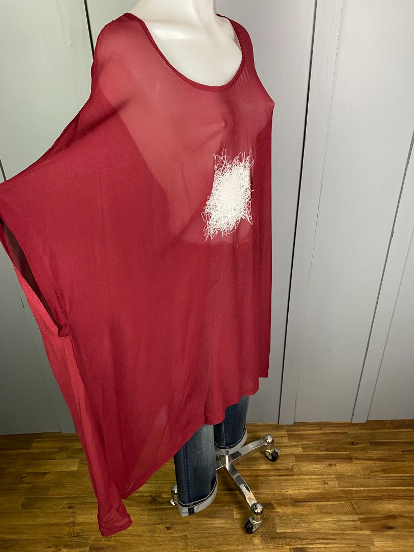 Burgundy/Maroon Harper Xavier Top/Tunic, L