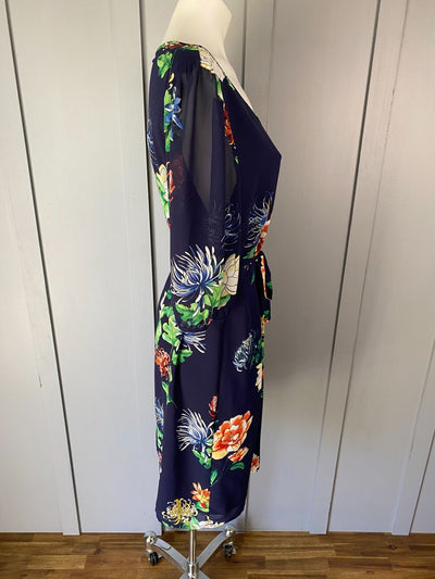 Navy floral Tuesday Dress, M