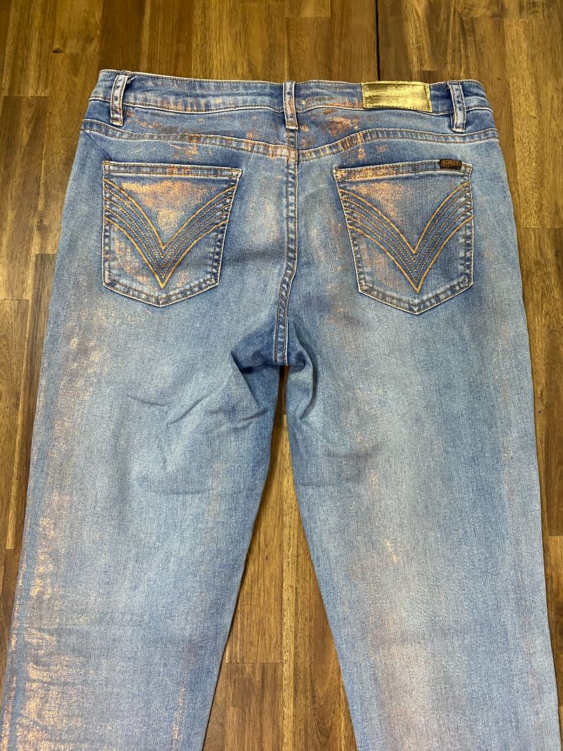 Blue/Gold Honey Denim Jeans, 12