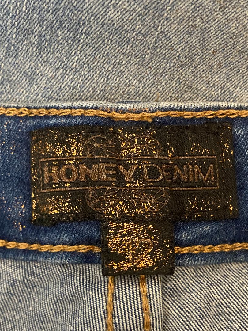 Blue/Gold Honey Denim Jeans, 12