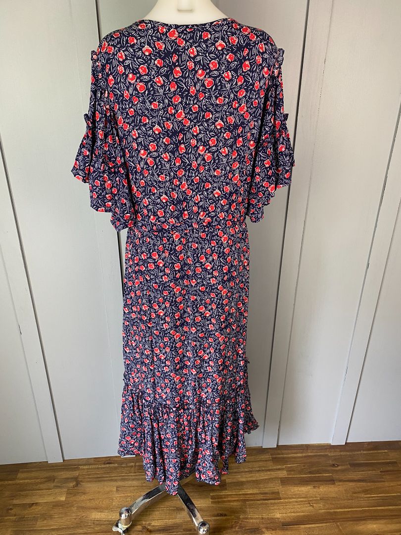 Navy & Red print Ketz Ke Dress, 14