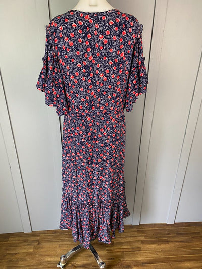 Navy & Red print Ketz Ke Dress, 14