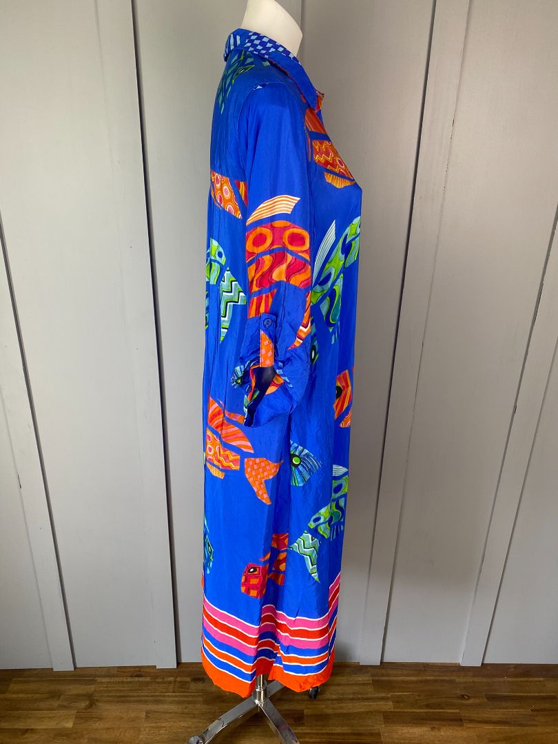 Blue & Multi print TS Dress, 12