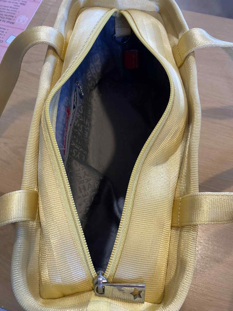 Yellow Harveys original seatbelt bag Bags, 34cm x 18cm x 11cm